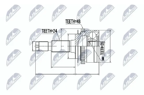 Gelenksatz, Antriebswelle NTY NPZ-KA-311 Bild Gelenksatz, Antriebswelle NTY NPZ-KA-311