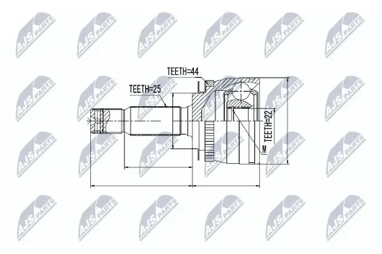 Gelenksatz, Antriebswelle NTY NPZ-KA-312 Bild Gelenksatz, Antriebswelle NTY NPZ-KA-312