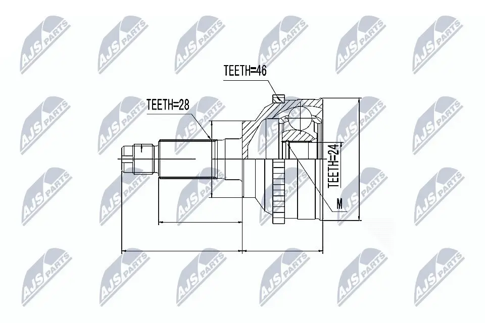 Gelenksatz, Antriebswelle NTY NPZ-KA-326