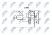 Gelenksatz, Antriebswelle NTY NPZ-KA-326