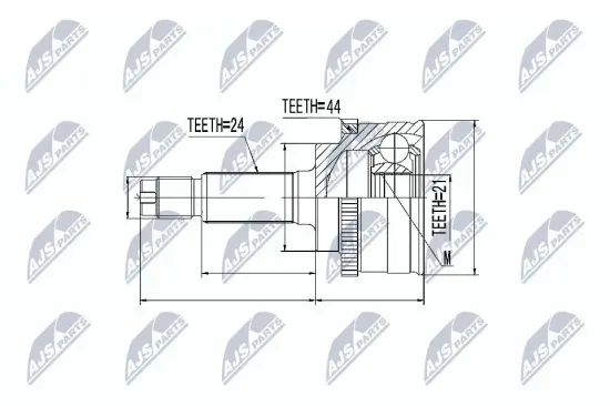 Gelenksatz, Antriebswelle NTY NPZ-KA-345 Bild Gelenksatz, Antriebswelle NTY NPZ-KA-345