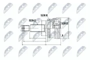 Gelenksatz, Antriebswelle Hinterachse radseitig NTY NPZ-KA-353