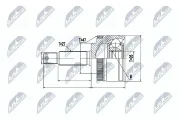 Gelenksatz, Antriebswelle Vorderachse radseitig NTY NPZ-KA-358