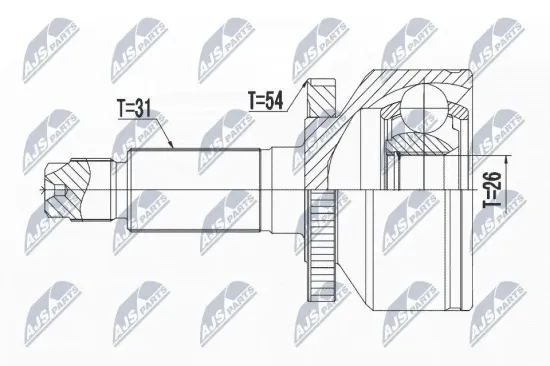 Gelenksatz, Antriebswelle NTY NPZ-KA-365 Bild Gelenksatz, Antriebswelle NTY NPZ-KA-365