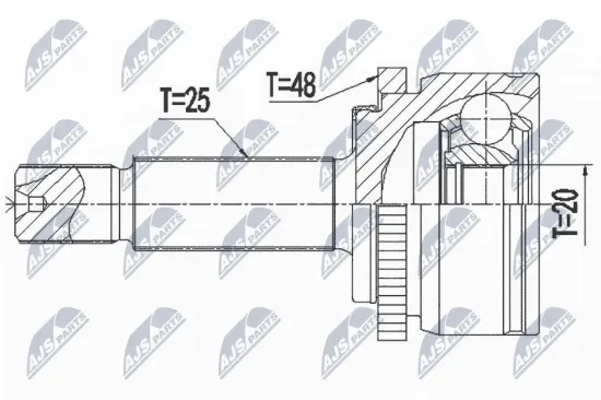 Gelenksatz, Antriebswelle NTY NPZ-KA-367 Bild Gelenksatz, Antriebswelle NTY NPZ-KA-367