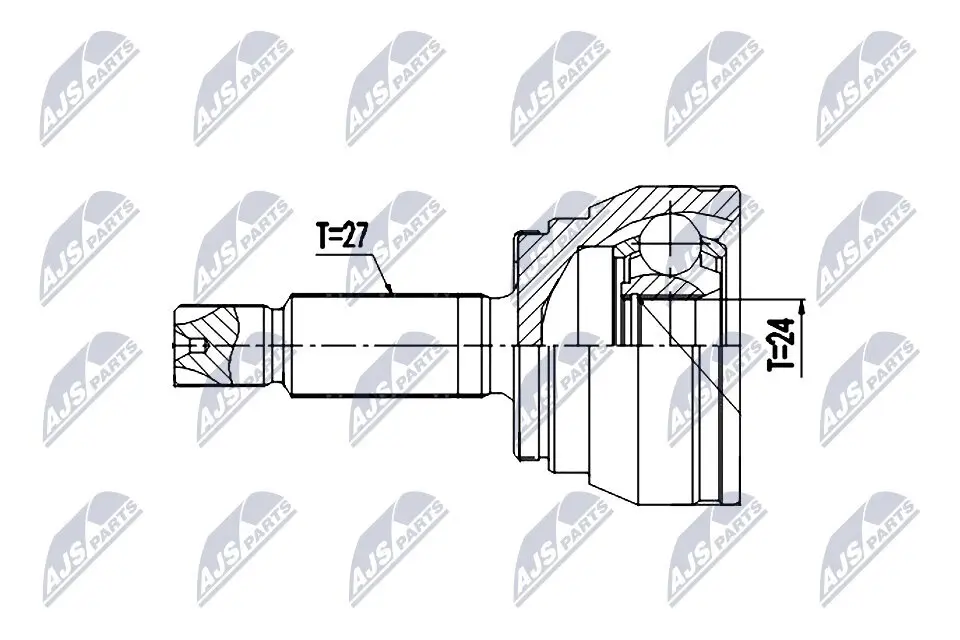 Gelenksatz, Antriebswelle Vorderachse NTY NPZ-KA-369