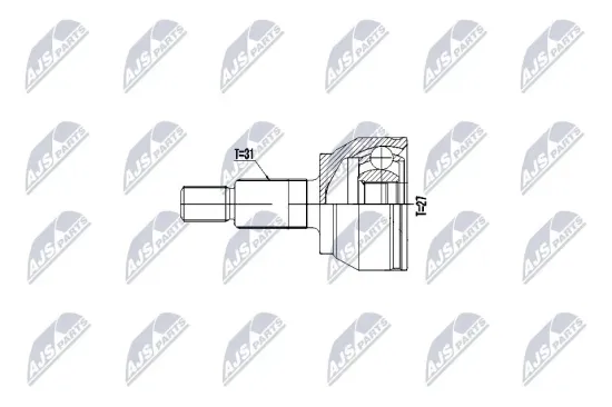 Gelenksatz, Antriebswelle Vorderachse beidseitig NTY NPZ-LR-019 Bild Gelenksatz, Antriebswelle Vorderachse beidseitig NTY NPZ-LR-019
