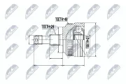 Gelenksatz, Antriebswelle radseitig NTY NPZ-ME-005