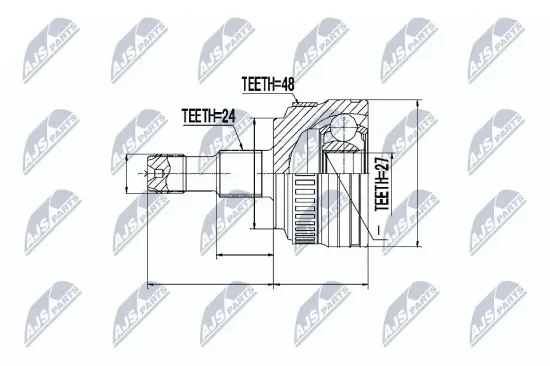 Gelenksatz, Antriebswelle radseitig NTY NPZ-ME-005 Bild Gelenksatz, Antriebswelle radseitig NTY NPZ-ME-005