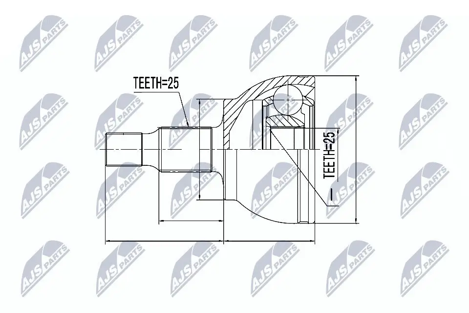 Gelenksatz, Antriebswelle NTY NPZ-ME-007 Bild Gelenksatz, Antriebswelle NTY NPZ-ME-007