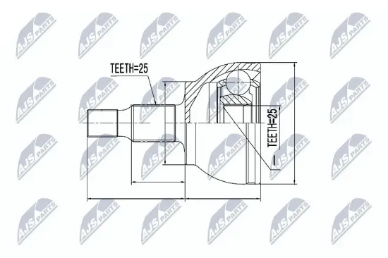 Gelenksatz, Antriebswelle NTY NPZ-ME-007 Bild Gelenksatz, Antriebswelle NTY NPZ-ME-007