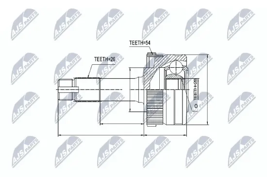 Gelenksatz, Antriebswelle NTY NPZ-ME-011 Bild Gelenksatz, Antriebswelle NTY NPZ-ME-011