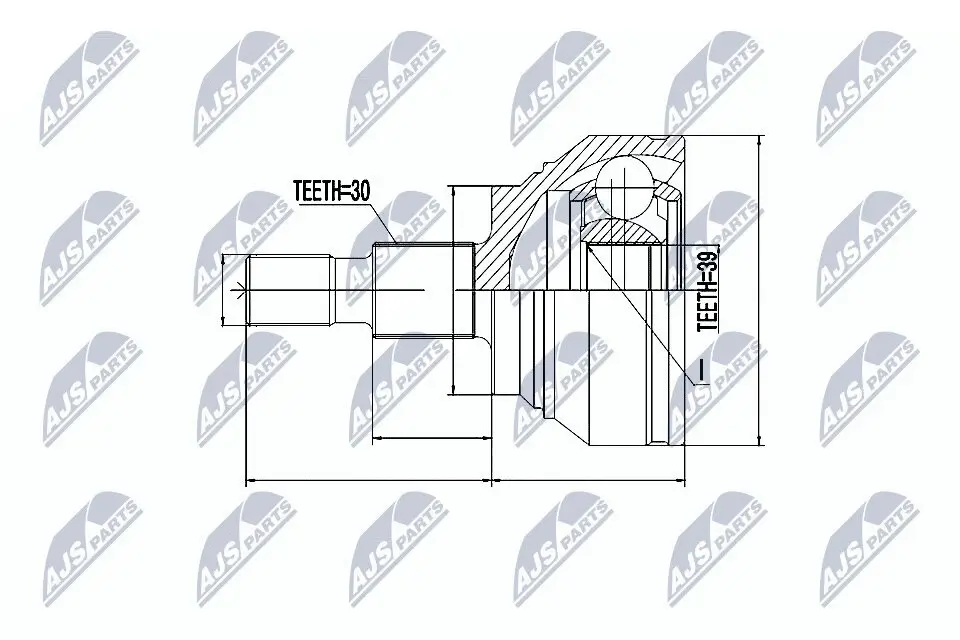 Gelenksatz, Antriebswelle NTY NPZ-ME-012 Bild Gelenksatz, Antriebswelle NTY NPZ-ME-012