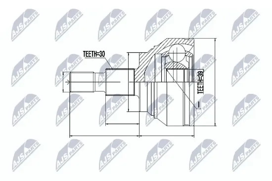 Gelenksatz, Antriebswelle NTY NPZ-ME-012 Bild Gelenksatz, Antriebswelle NTY NPZ-ME-012