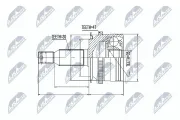 Gelenksatz, Antriebswelle Vorderachse links getriebeseitig NTY NPZ-MS-006