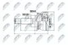 Gelenksatz, Antriebswelle radseitig NTY NPZ-MS-023