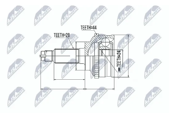 Gelenksatz, Antriebswelle NTY NPZ-MZ-028 Bild Gelenksatz, Antriebswelle NTY NPZ-MZ-028