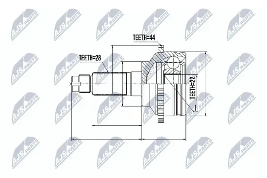 Gelenksatz, Antriebswelle NTY NPZ-MZ-031 Bild Gelenksatz, Antriebswelle NTY NPZ-MZ-031