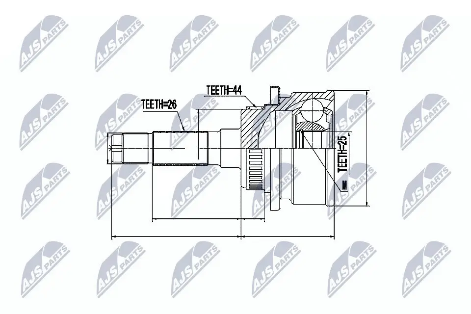 Gelenksatz, Antriebswelle NTY NPZ-MZ-041