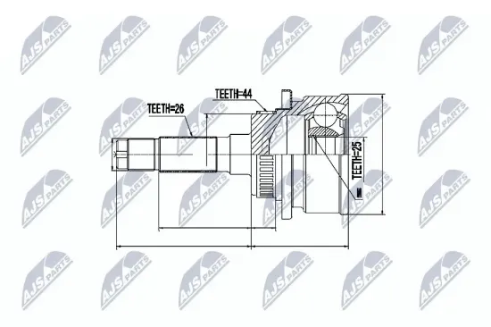 Gelenksatz, Antriebswelle NTY NPZ-MZ-041 Bild Gelenksatz, Antriebswelle NTY NPZ-MZ-041