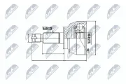 Gelenksatz, Antriebswelle radseitig Vorderachse NTY NPZ-MZ-042