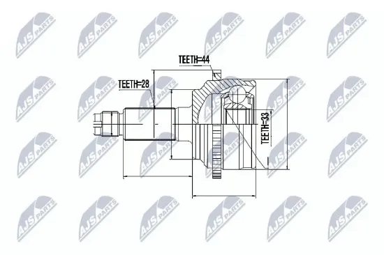 Gelenksatz, Antriebswelle NTY NPZ-MZ-054 Bild Gelenksatz, Antriebswelle NTY NPZ-MZ-054