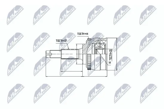 Gelenksatz, Antriebswelle Vorderachse radseitig NTY NPZ-NS-001 Bild Gelenksatz, Antriebswelle Vorderachse radseitig NTY NPZ-NS-001