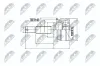 Gelenksatz, Antriebswelle radseitig NTY NPZ-NS-036