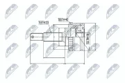 Gelenksatz, Antriebswelle radseitig NTY NPZ-NS-039