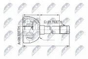 Gelenksatz, Antriebswelle NTY NPZ-NS-049