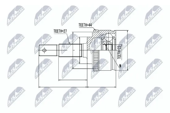 Gelenksatz, Antriebswelle radseitig NTY NPZ-NS-059 Bild Gelenksatz, Antriebswelle radseitig NTY NPZ-NS-059