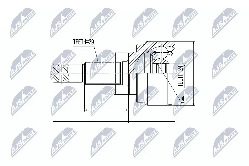 Gelenksatz, Antriebswelle radseitig NTY NPZ-NS-065