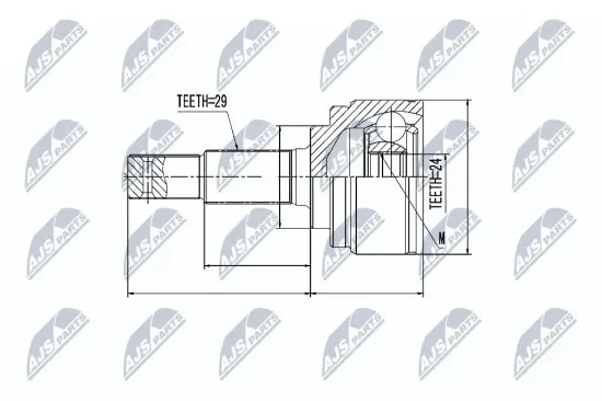 Gelenksatz, Antriebswelle radseitig NTY NPZ-NS-065 Bild Gelenksatz, Antriebswelle radseitig NTY NPZ-NS-065