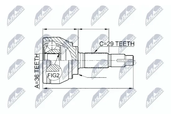 Gelenksatz, Antriebswelle NTY NPZ-NS-078 Bild Gelenksatz, Antriebswelle NTY NPZ-NS-078