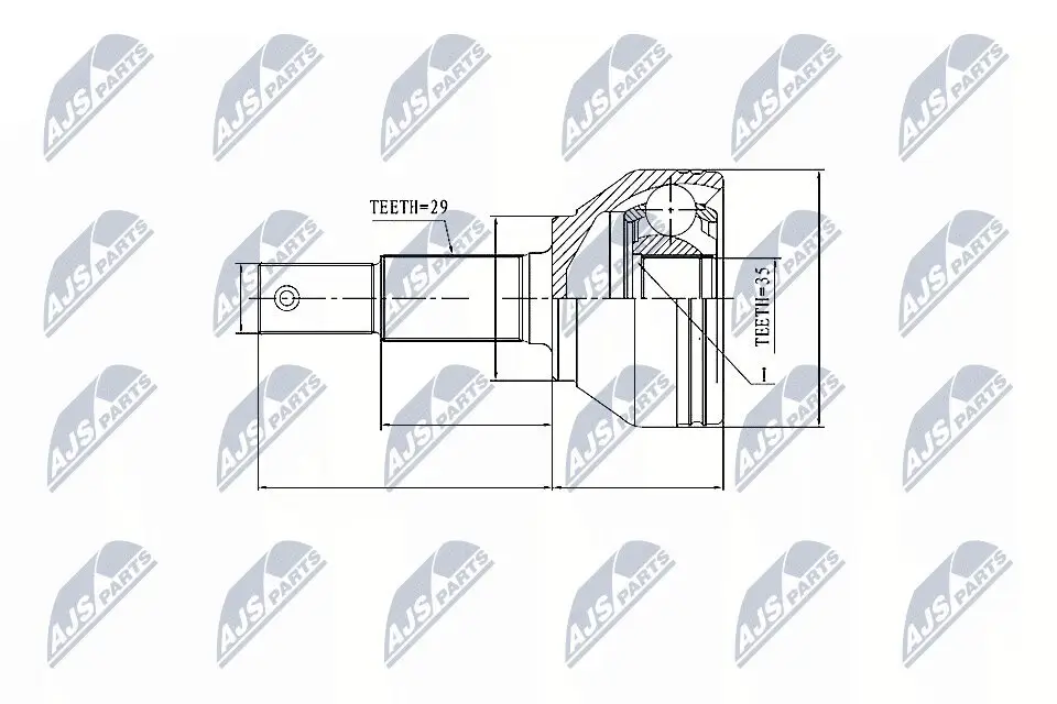 Gelenksatz, Antriebswelle NTY NPZ-NS-084 Bild Gelenksatz, Antriebswelle NTY NPZ-NS-084