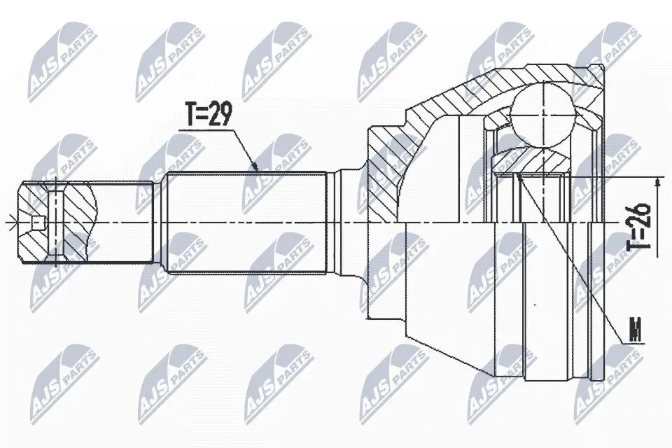 Gelenksatz, Antriebswelle NTY NPZ-NS-097 Bild Gelenksatz, Antriebswelle NTY NPZ-NS-097