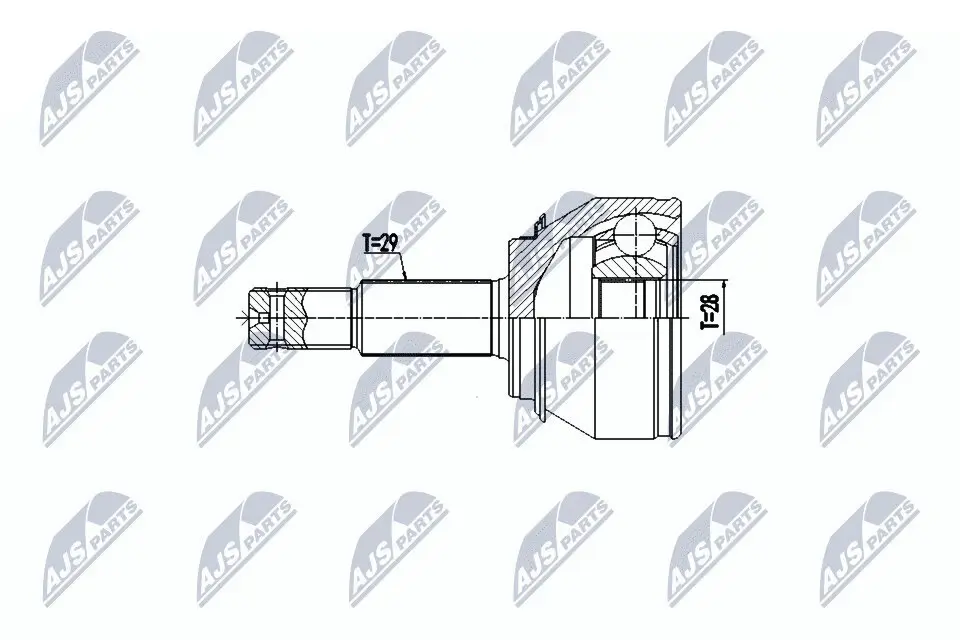 Gelenksatz, Antriebswelle radseitig NTY NPZ-NS-098