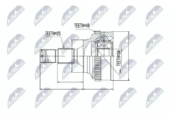 Gelenksatz, Antriebswelle radseitig NTY NPZ-PE-018 Bild Gelenksatz, Antriebswelle radseitig NTY NPZ-PE-018