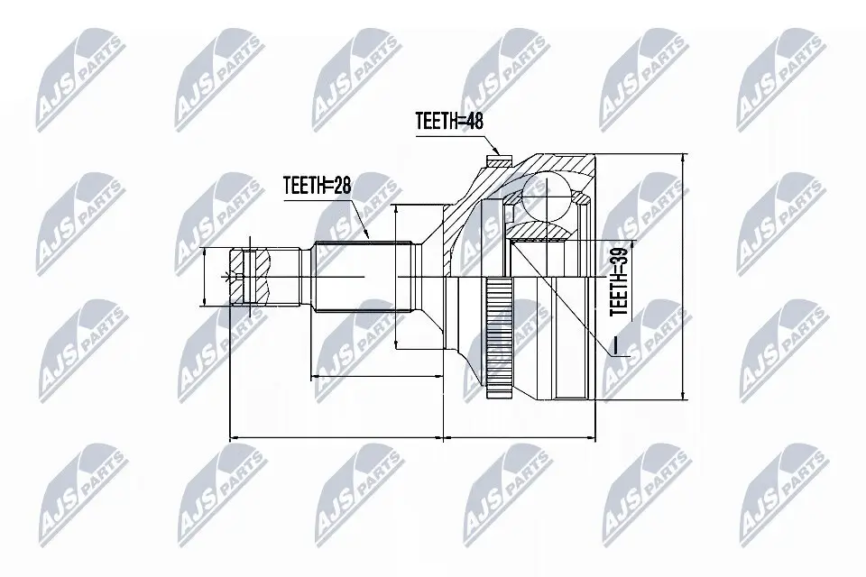 Gelenksatz, Antriebswelle NTY NPZ-PE-023