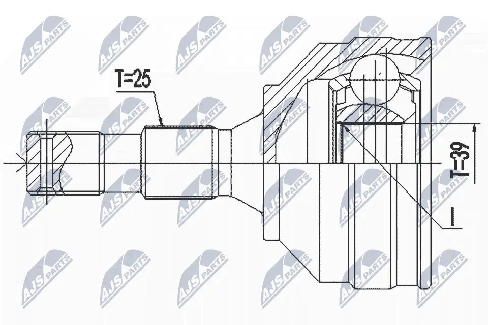 Gelenksatz, Antriebswelle NTY NPZ-PE-029