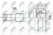 Gelenksatz, Antriebswelle NTY NPZ-PE-029