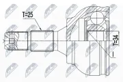 Gelenksatz, Antriebswelle NTY NPZ-PE-034