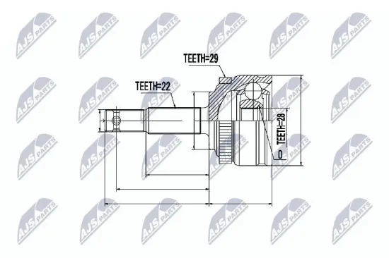 Gelenksatz, Antriebswelle NTY NPZ-PL-007 Bild Gelenksatz, Antriebswelle NTY NPZ-PL-007