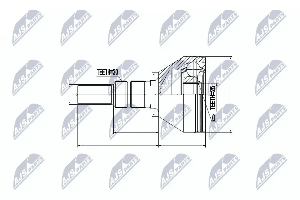 Gelenksatz, Antriebswelle radseitig NTY NPZ-PL-020