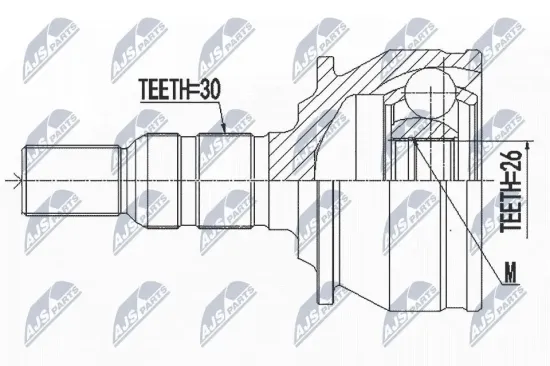 Gelenksatz, Antriebswelle NTY NPZ-PL-045 Bild Gelenksatz, Antriebswelle NTY NPZ-PL-045