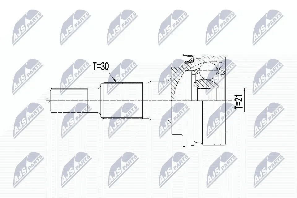 Gelenksatz, Antriebswelle radseitig Vorderachse NTY NPZ-PS-000