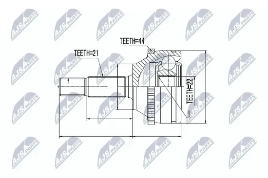 Gelenksatz, Antriebswelle radseitig NTY NPZ-RE-010 Bild Gelenksatz, Antriebswelle radseitig NTY NPZ-RE-010