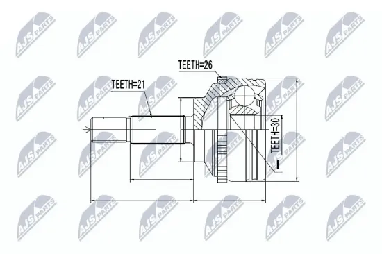 Gelenksatz, Antriebswelle NTY NPZ-RE-012 Bild Gelenksatz, Antriebswelle NTY NPZ-RE-012