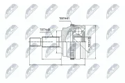 Gelenksatz, Antriebswelle NTY NPZ-RE-013