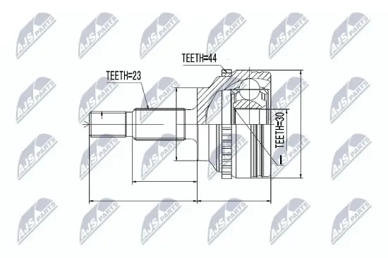 Gelenksatz, Antriebswelle radseitig NTY NPZ-RE-020 Bild Gelenksatz, Antriebswelle radseitig NTY NPZ-RE-020